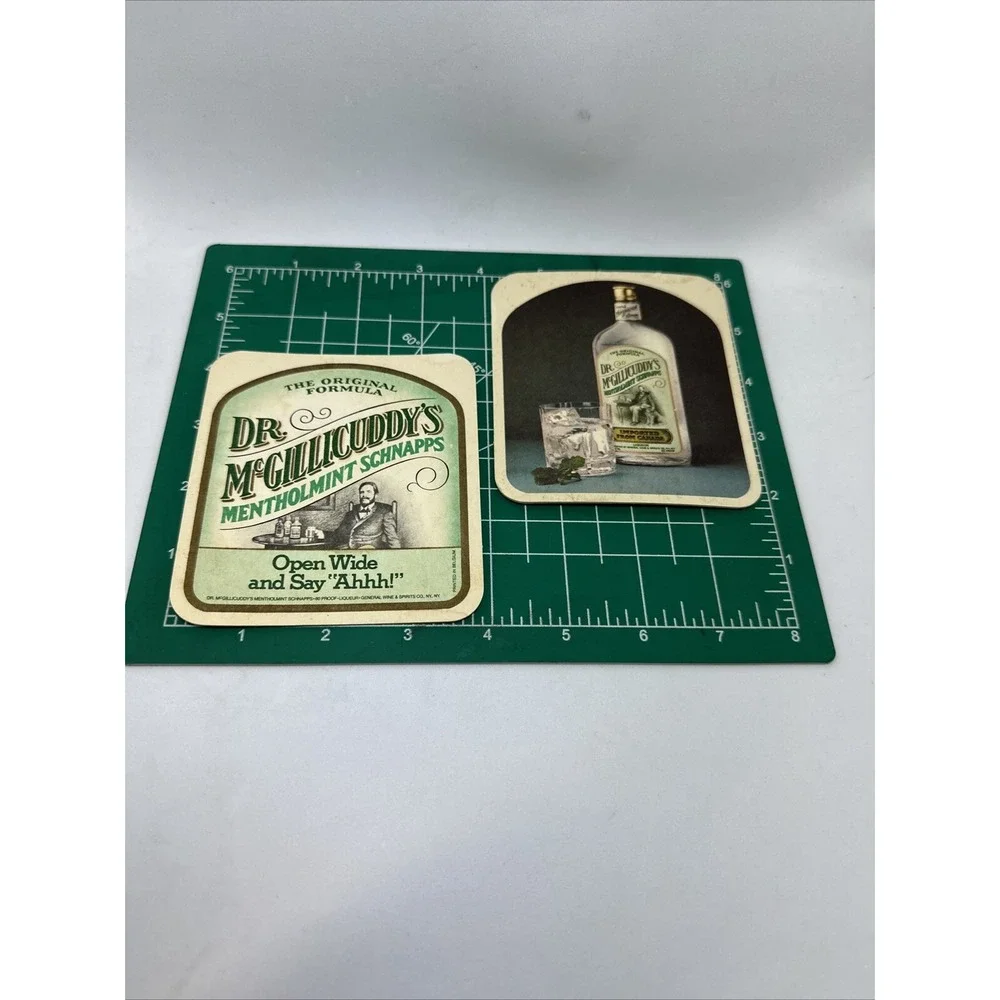 Dr. Mc Gillicuddy's Mentholmint Schnapps CardBoard Coaster Set‎ of 4  Barware
